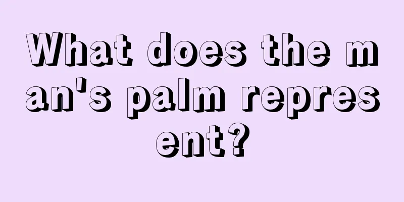 What does the man's palm represent?