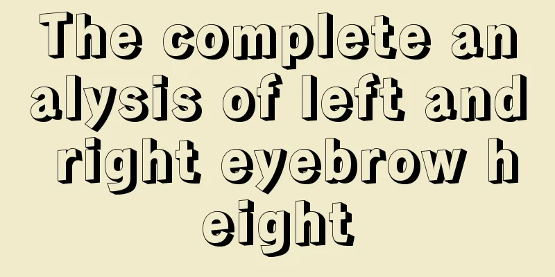 The complete analysis of left and right eyebrow height