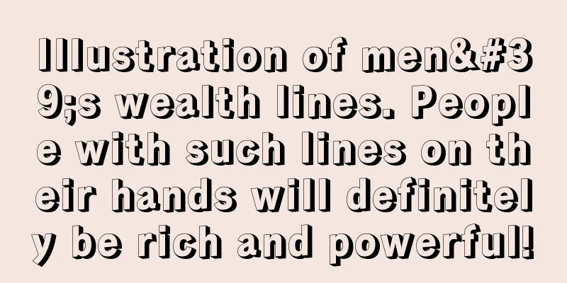Illustration of men's wealth lines. People with such lines on their hands will definitely be rich and powerful!