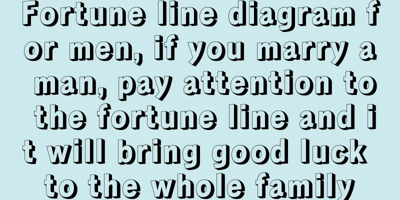 Fortune line diagram for men, if you marry a man, pay attention to the fortune line and it will bring good luck to the whole family