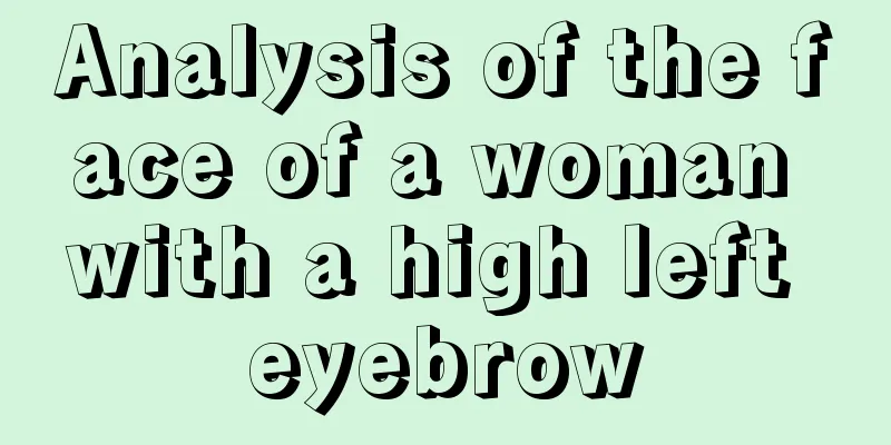 Analysis of the face of a woman with a high left eyebrow