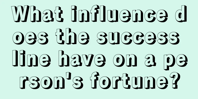 What influence does the success line have on a person's fortune?