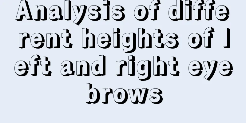 Analysis of different heights of left and right eyebrows