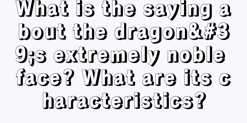What is the saying about the dragon's extremely noble face? What are its characteristics?