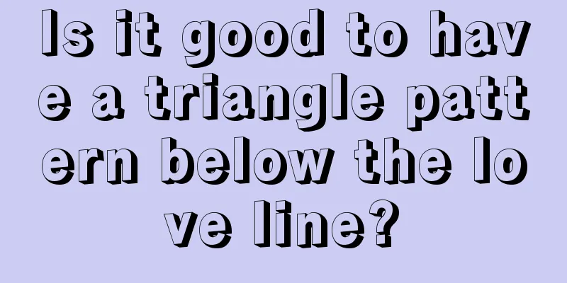 Is it good to have a triangle pattern below the love line?