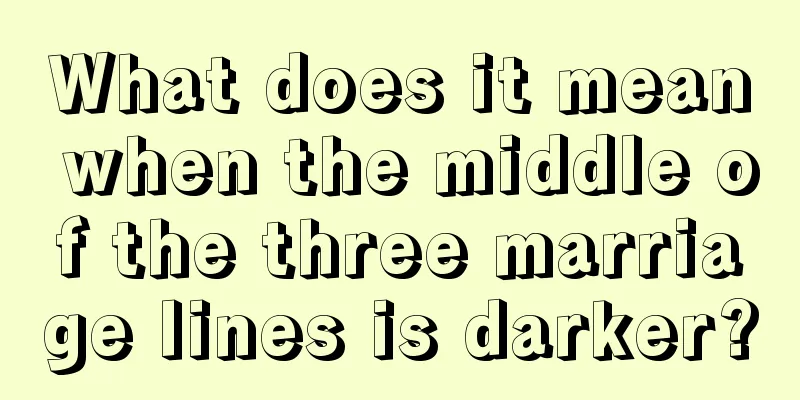What does it mean when the middle of the three marriage lines is darker?