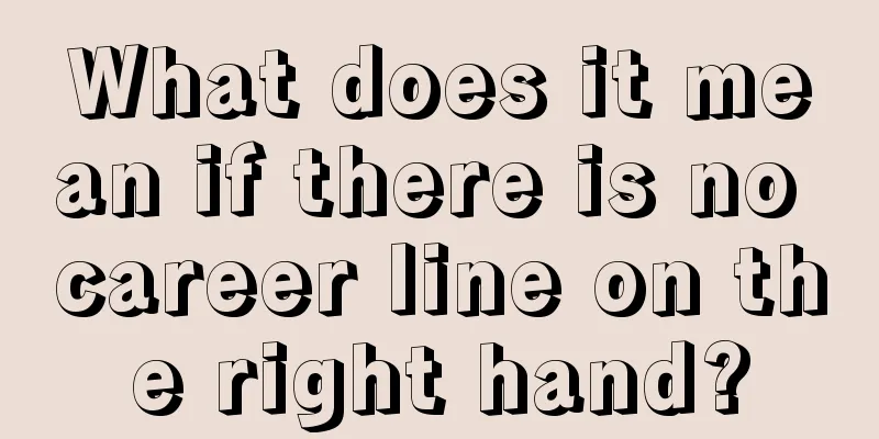 What does it mean if there is no career line on the right hand?