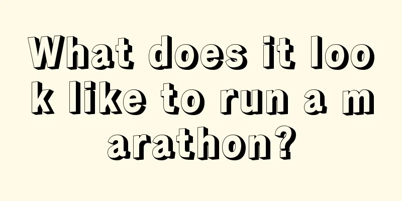 What does it look like to run a marathon?