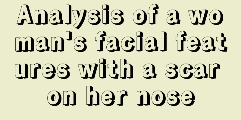 Analysis of a woman's facial features with a scar on her nose