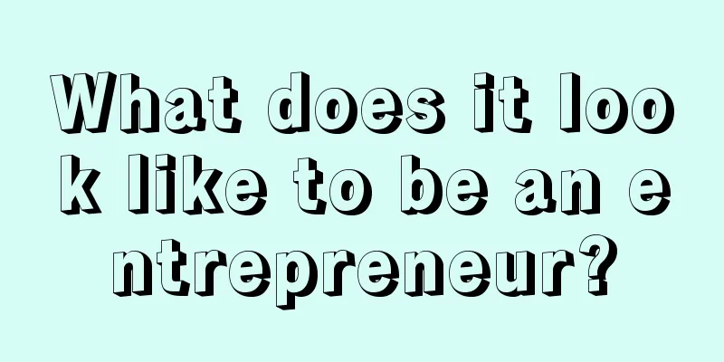What does it look like to be an entrepreneur?