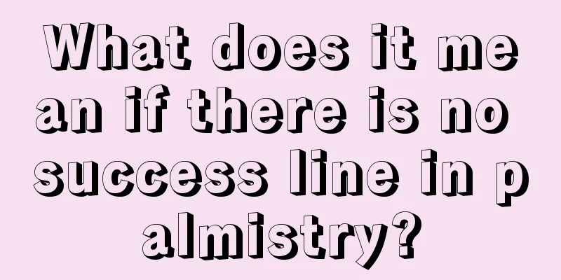 What does it mean if there is no success line in palmistry?