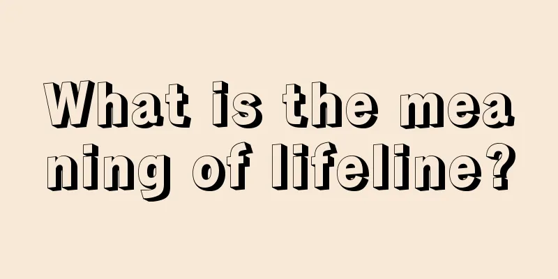 What is the meaning of lifeline?