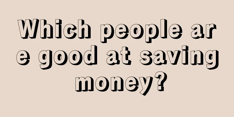 Which people are good at saving money?