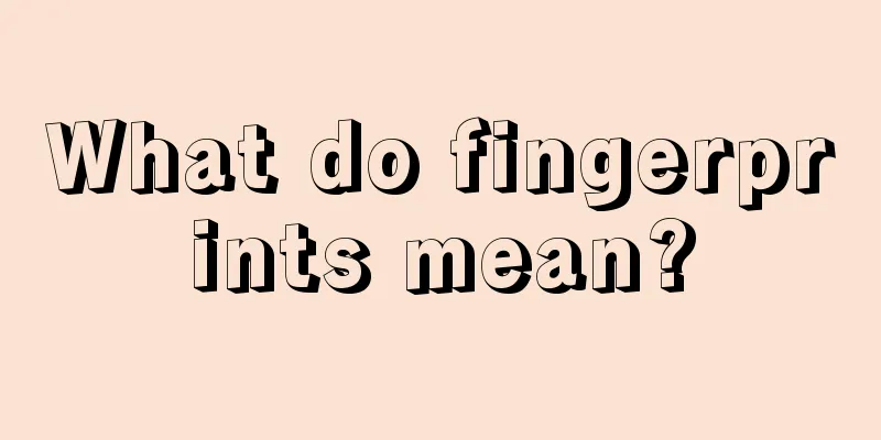What do fingerprints mean?
