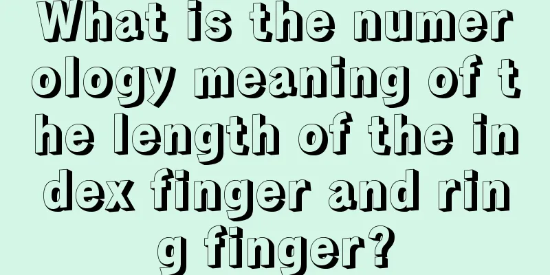 What is the numerology meaning of the length of the index finger and ring finger?