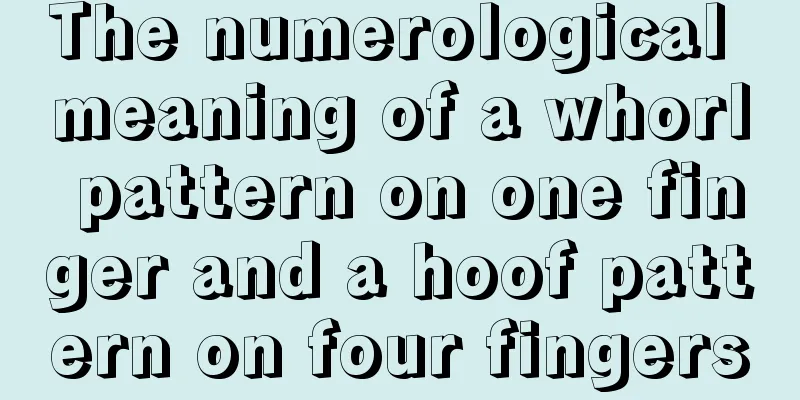 The numerological meaning of a whorl pattern on one finger and a hoof pattern on four fingers