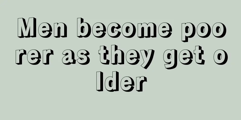Men become poorer as they get older