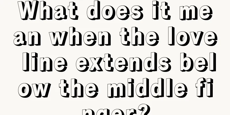 What does it mean when the love line extends below the middle finger?