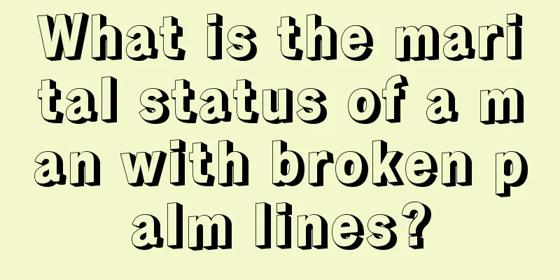 What is the marital status of a man with broken palm lines?