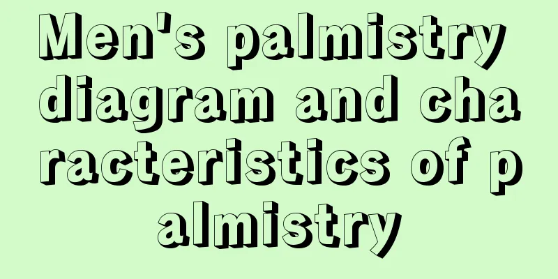 Men's palmistry diagram and characteristics of palmistry