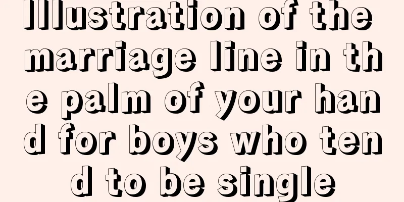 Illustration of the marriage line in the palm of your hand for boys who tend to be single