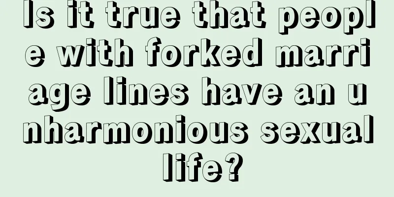 Is it true that people with forked marriage lines have an unharmonious sexual life?