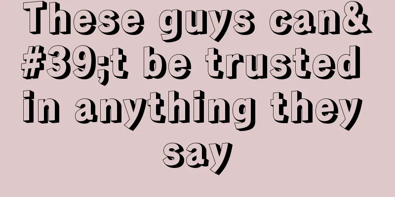 These guys can't be trusted in anything they say