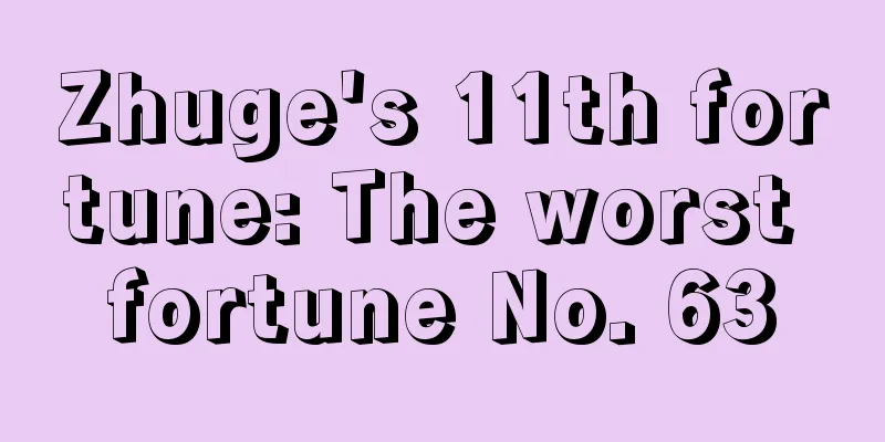 Zhuge's 11th fortune: The worst fortune No. 63