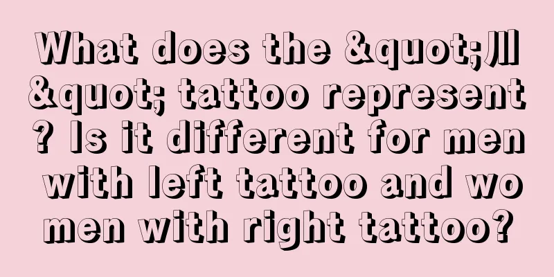 What does the "川" tattoo represent? Is it different for men with left tattoo and women with right tattoo?