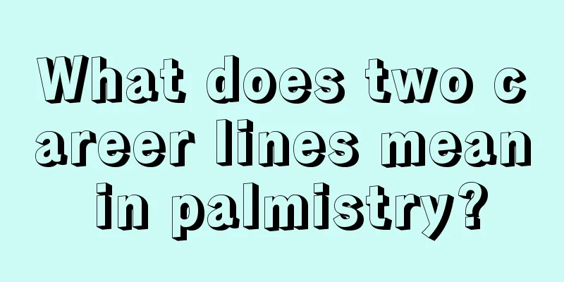 What does two career lines mean in palmistry?