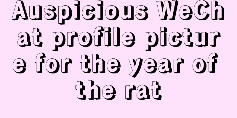 Auspicious WeChat profile picture for the year of the rat