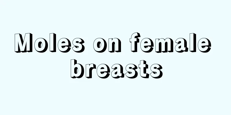 Moles on female breasts