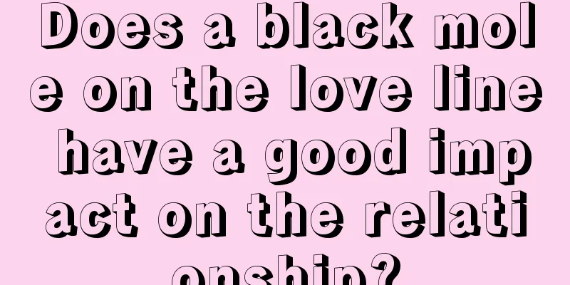 Does a black mole on the love line have a good impact on the relationship?