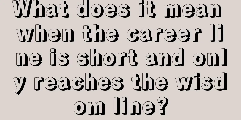 What does it mean when the career line is short and only reaches the wisdom line?