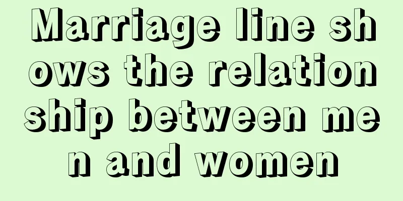 Marriage line shows the relationship between men and women