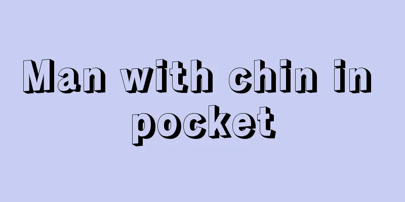 Man with chin in pocket