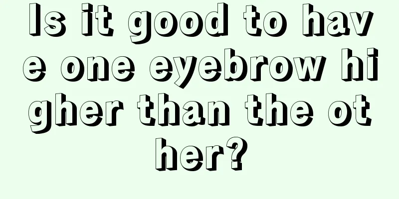 Is it good to have one eyebrow higher than the other?