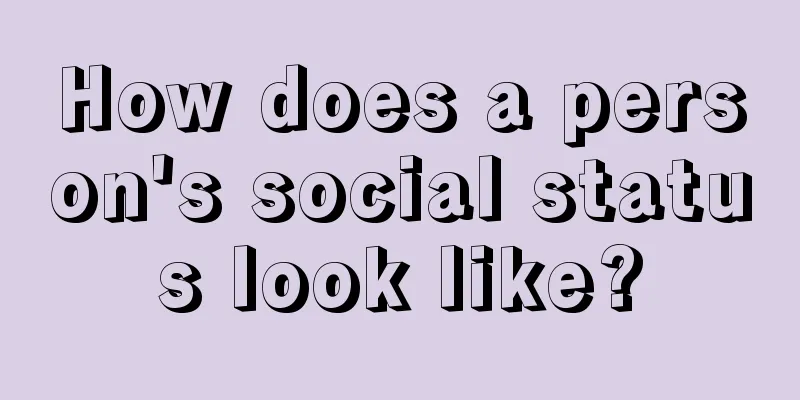 How does a person's social status look like?