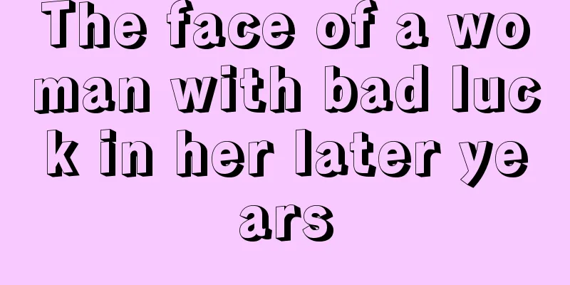 The face of a woman with bad luck in her later years