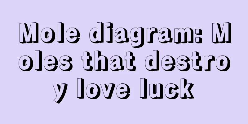 Mole diagram: Moles that destroy love luck