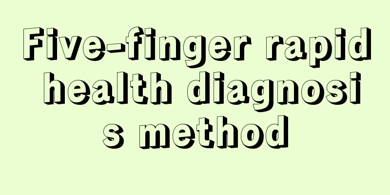Five-finger rapid health diagnosis method