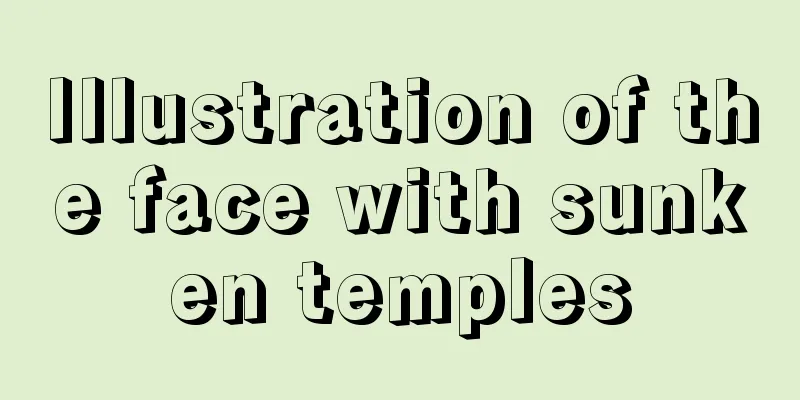 Illustration of the face with sunken temples