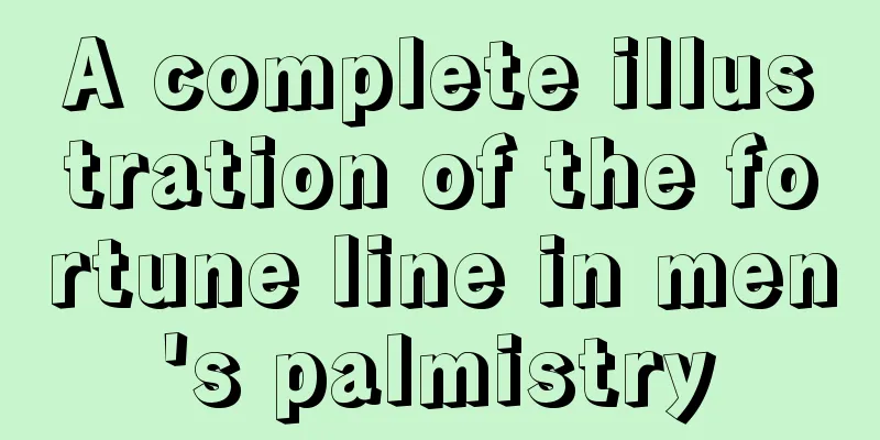 A complete illustration of the fortune line in men's palmistry