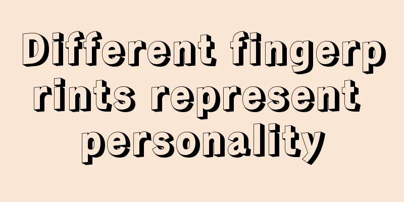 Different fingerprints represent personality