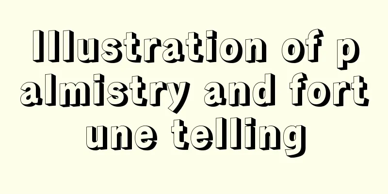 Illustration of palmistry and fortune telling