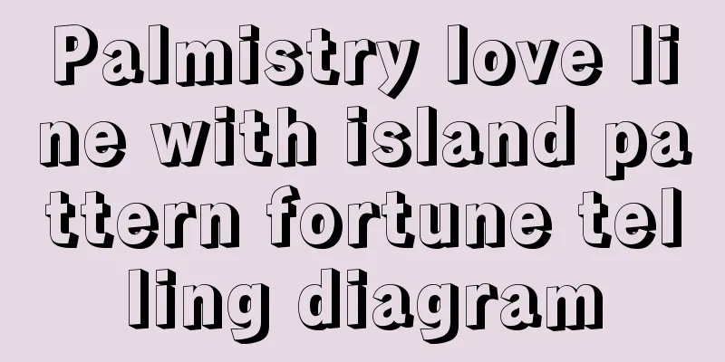 Palmistry love line with island pattern fortune telling diagram