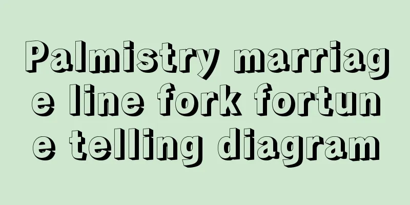 Palmistry marriage line fork fortune telling diagram