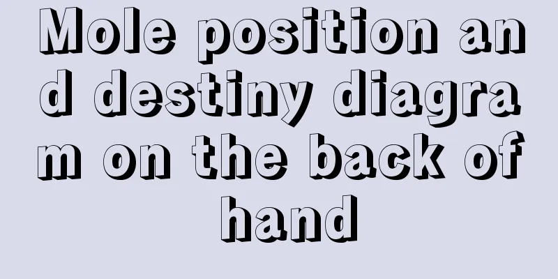 Mole position and destiny diagram on the back of hand