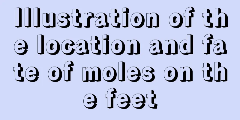 Illustration of the location and fate of moles on the feet