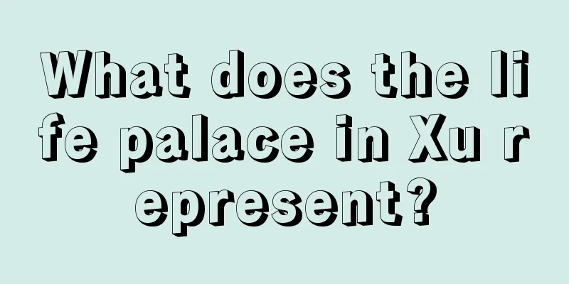 What does the life palace in Xu represent?